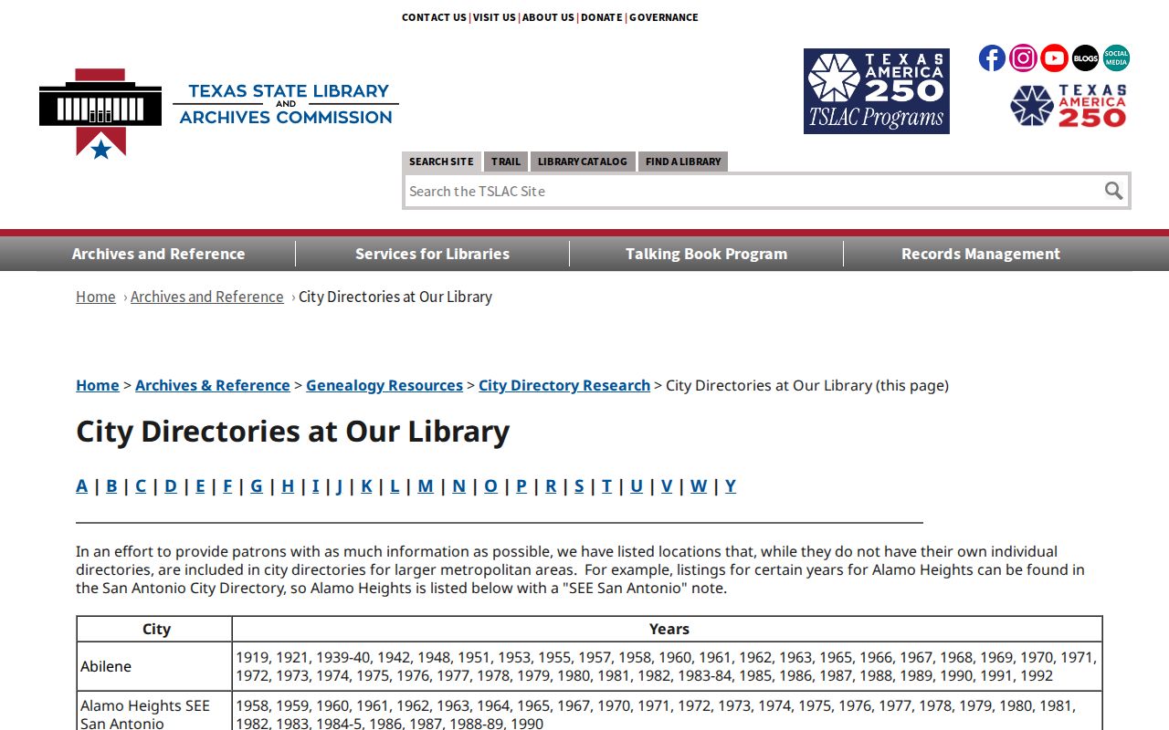 La Porte city directory Texas State Library holdings catalog