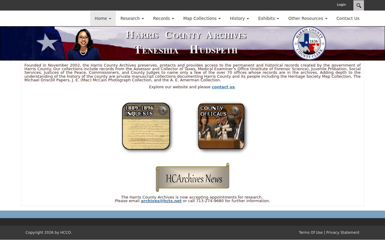 La Porte previous residents Harris County Archives research access